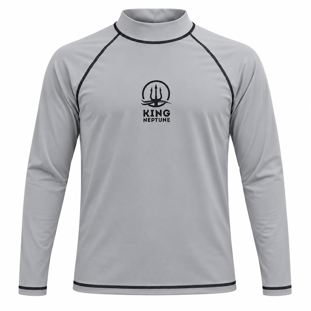 King Neptune Titanium Grey Long Sleeve Rash Vest - UPF 50